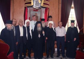 His Beatitude with Dr. Antraous and representatives of the Druze Community of the Golan Heights.