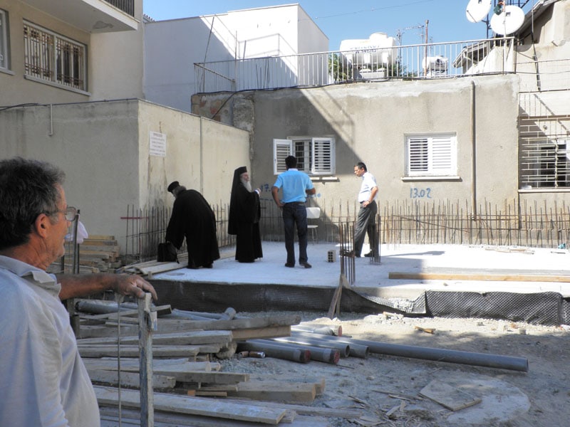 His Beatitude inspecting the place of the Hexarchy under renovation