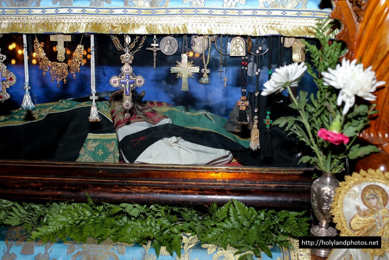 The holy relics of St Savvas the Consecrated