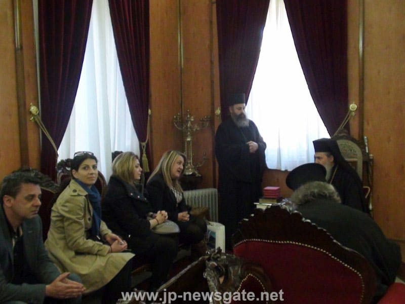 Ms Kokkalis during her meeting with His Beatitude