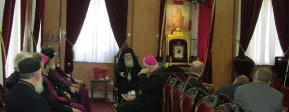 His Beatitude converses with members of the Commission for Theological Dialogue