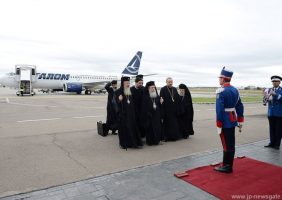 Welcoming the Patriarchal Retinue at Bucharest Airport