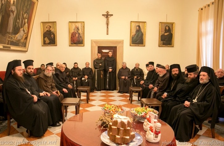 The Hagiotaphite Brotherhood visits the Franciscans
