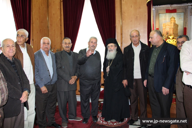 His Beatitude with Commissioners from Beit Sahour