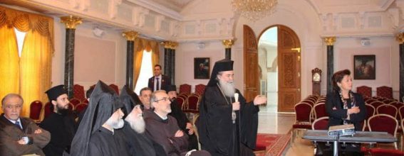 H.B. welcomes the representatives of the Franciscan and the Armenians