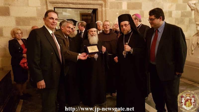 His Beatitude with the Metropolitan of Rhodes and the other guests