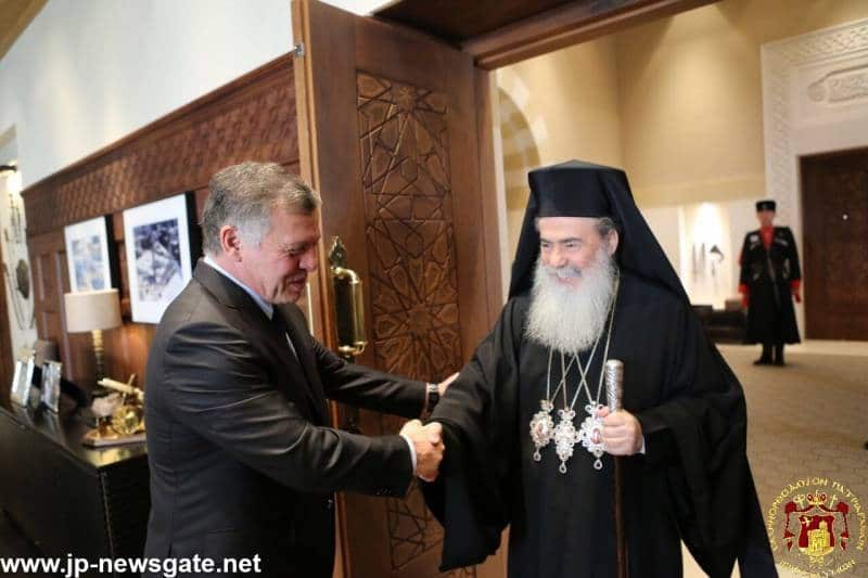 His Beatitude the Patriarch of Jerusalem visits His Majesty the King of Jordan